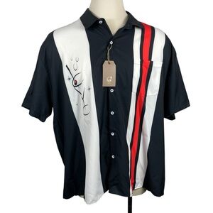 NWT Hardaddy Martini-Nightlife Stretch Fabric Short Sleeve Buttin Down 3XL 0097‎